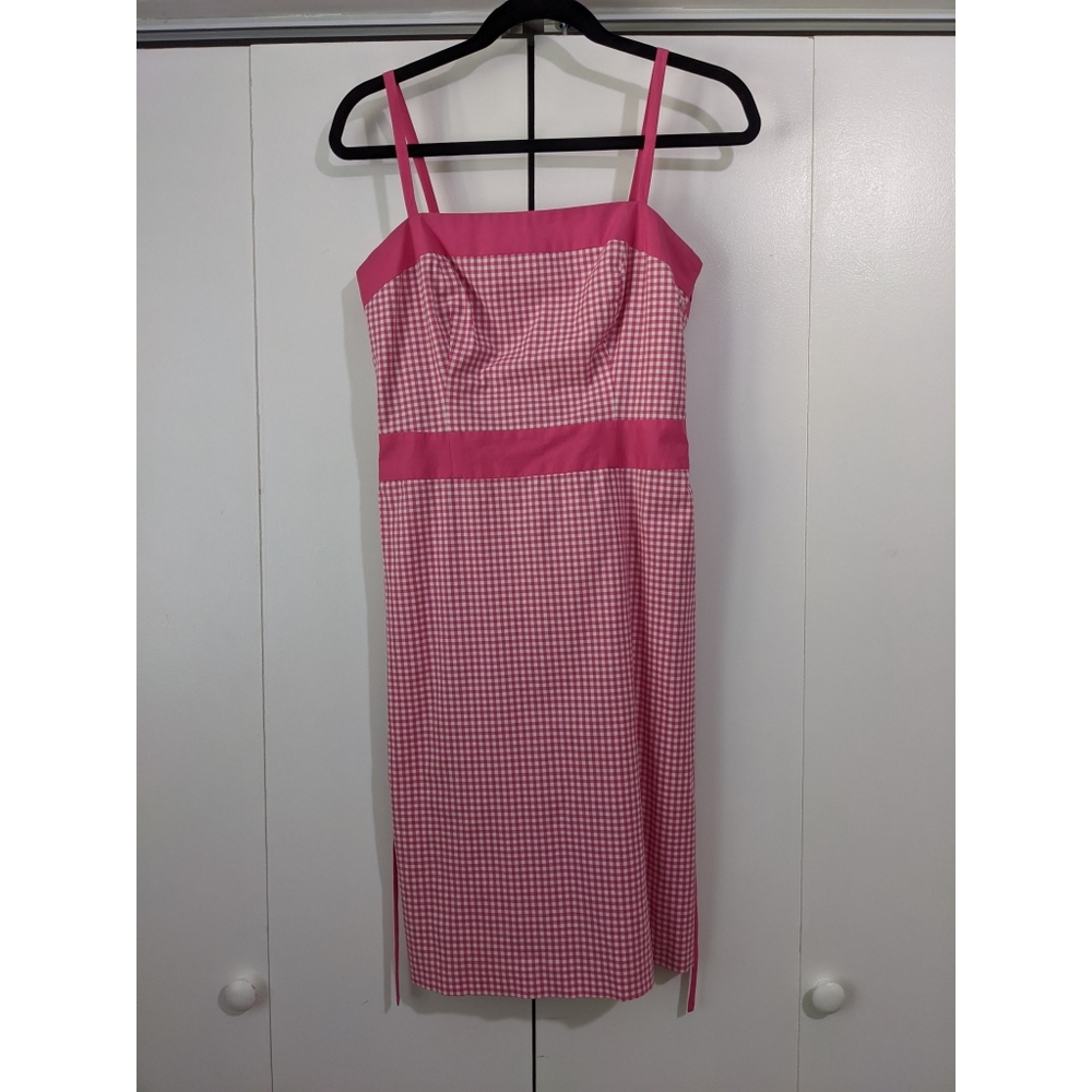 Ann Taylor Loft Gingham Spaghetti Strap Dress